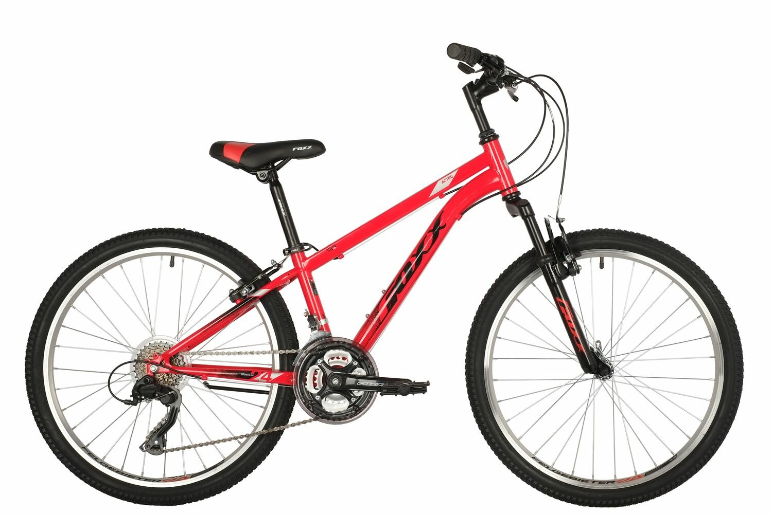 Велосипед FOXX AZTEC 24" (2022) (Велосипед FOXX 24" AZTEC красный, сталь, размер 12")