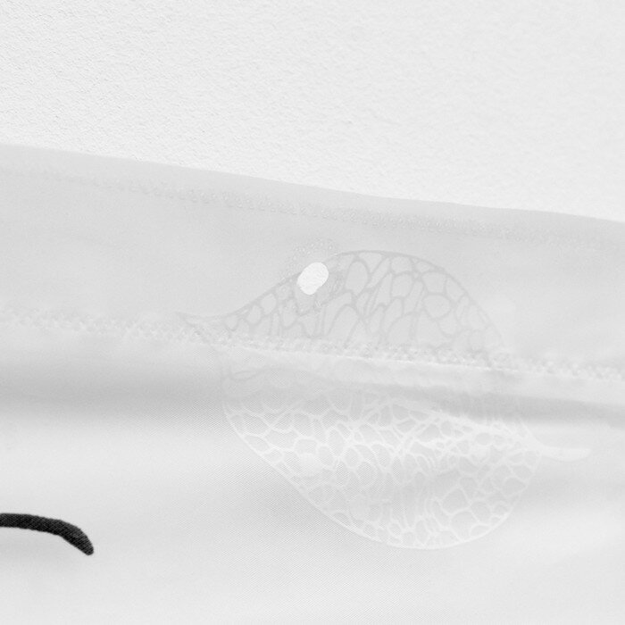 Доляна Штора для ванны Доляна «Чёрно-белые листья», 180×180 см, EVA - фотография № 3