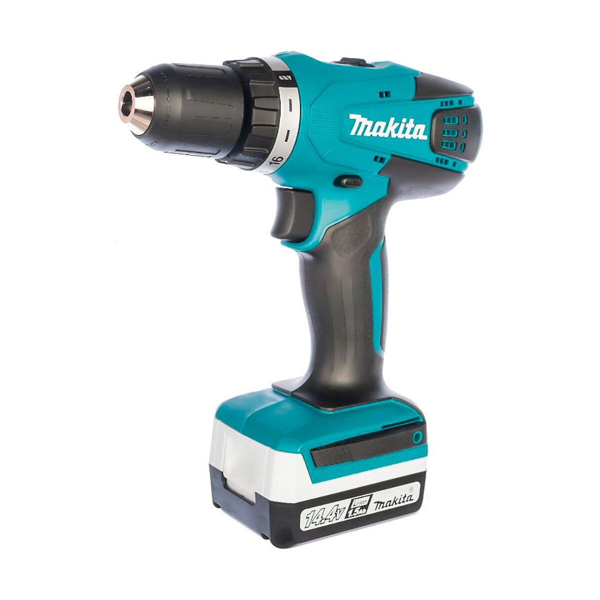 Дрель-шуруповерт аккумуляторная Makita DF347DWE, 14,4 В, 2 x 1,5 Ач, Li-ion, ЗУ