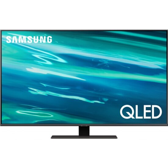 Телевизор SAMSUNG QE55Q80AA, QLED, 4K Ultra HD, черный