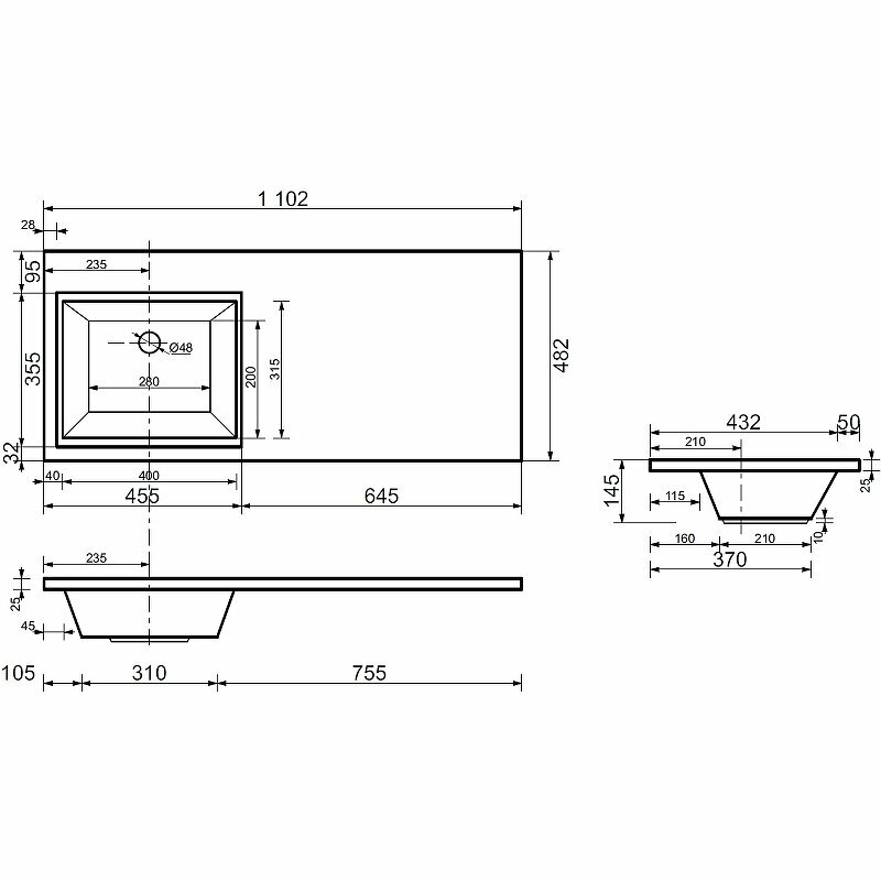 Тумба с раковиной Aquanet Токио 110 L 239208 подвесная Белая - фотография № 17