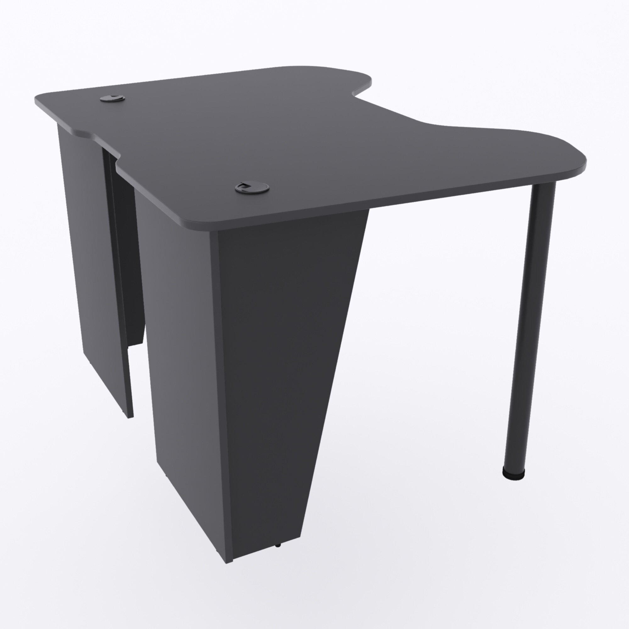 Игровой компьютерный стол "Старк" c подставкой для ПК, 120x90x75 см, чёрный - фотография № 5