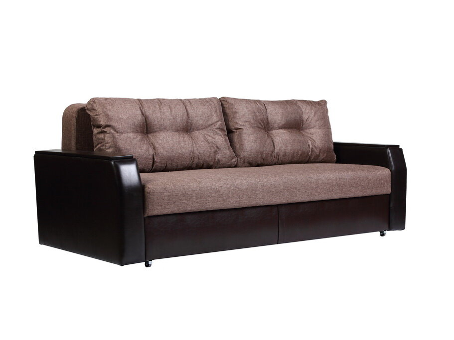 фото Диван кровать еврокнижка атлант 160 Рогожка коричневая Пружинный блок