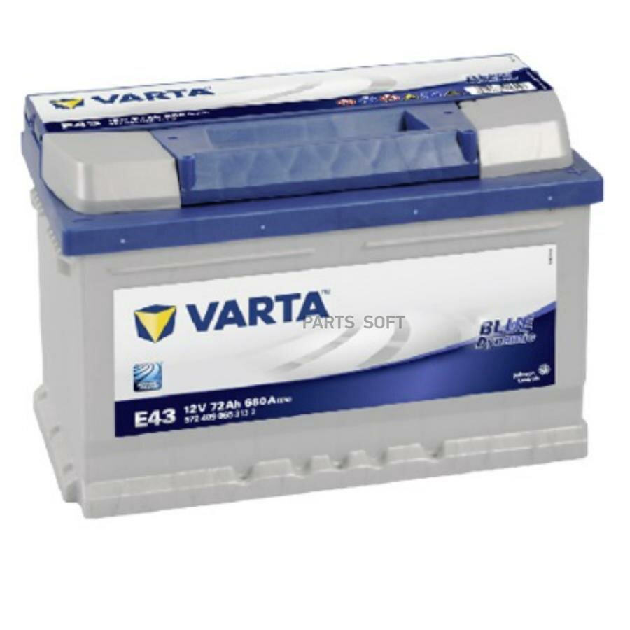 VARTA 572409068 Аккумулятор 72 Обратная [- +] VARTA Blue Dynamic 680A 278/175/175 Толстые