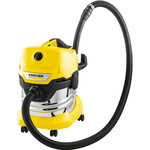 Пылесос Karcher WD 4 S V-20/5/22, желтый, сухая и валжная уборка, 1 шт - изображение