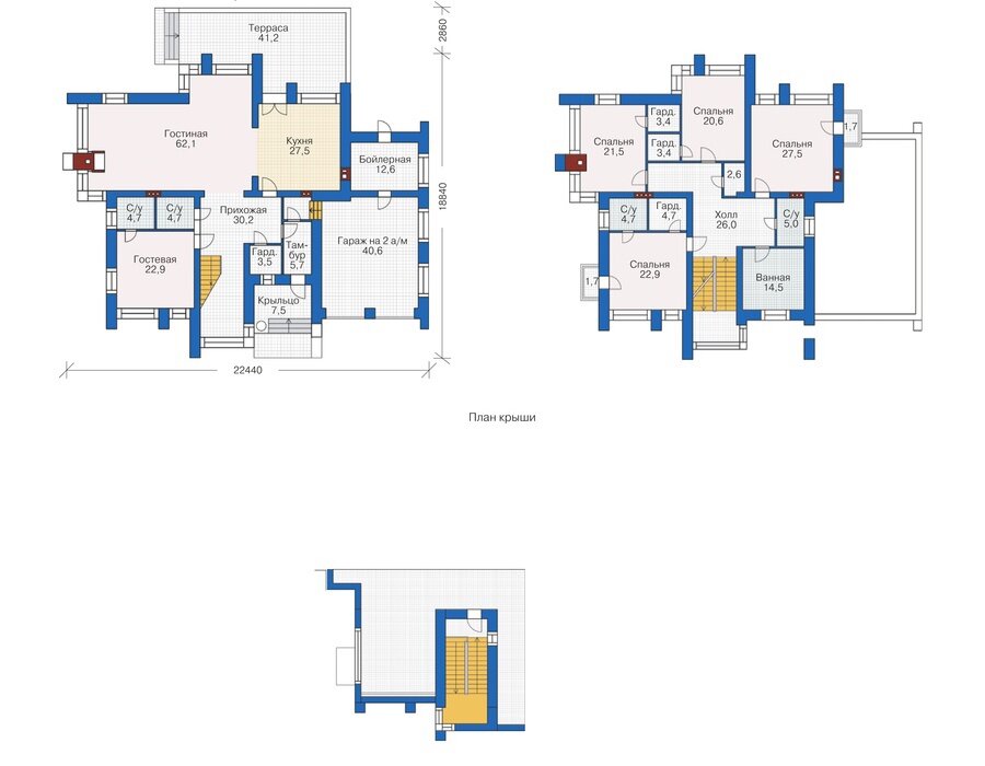 Проект дома Plans-38-10 (374 кв.м, поризованный кирпич 510мм) - фотография № 3