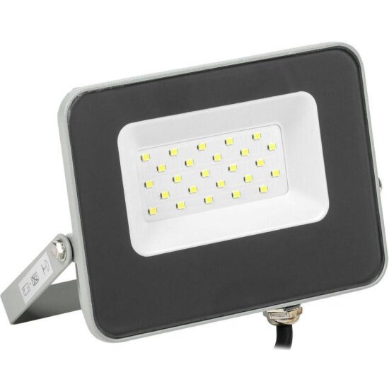 Прожектор IEK СДО 07-20 LED 20Вт IP65 6500К сер. LPDO701-20-K03