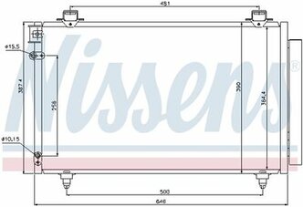 Радиатор кондиционера PONTIAC Vibe/TOYOTA Corolla Verso 04-09 NISSENS 940081