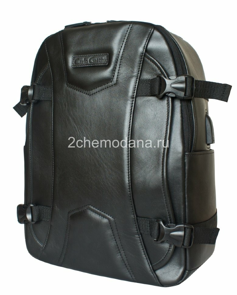 Мужской кожаный рюкзак Carlo Gattini Falcone black 3074-01