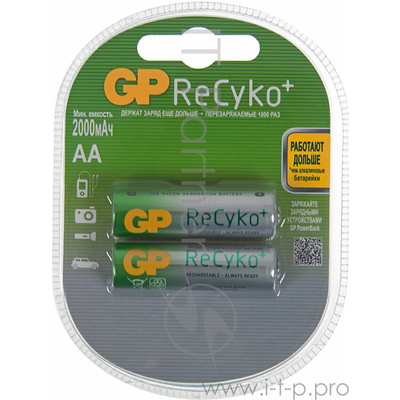 Аккумулятор GP Recyko 210AAHCB AA NiMH 2000mAh (2шт) GP 210HCB-UC2 .