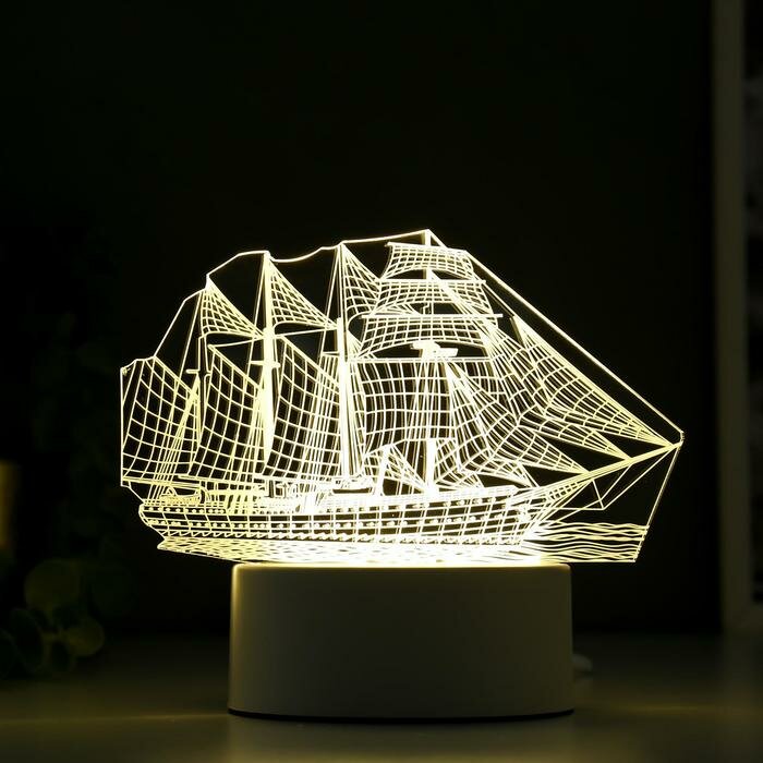 Светильник "Фрегат" LED белый от сети 9,5х15х16см - фотография № 4
