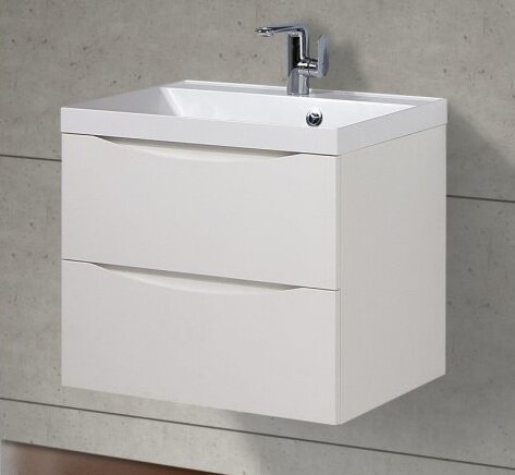 BelBagno Тумба под раковину Marino MARINO-650-2C-SO-BL-P, 65 х 45 х 55 см, Bianco Lucido - белый глянец