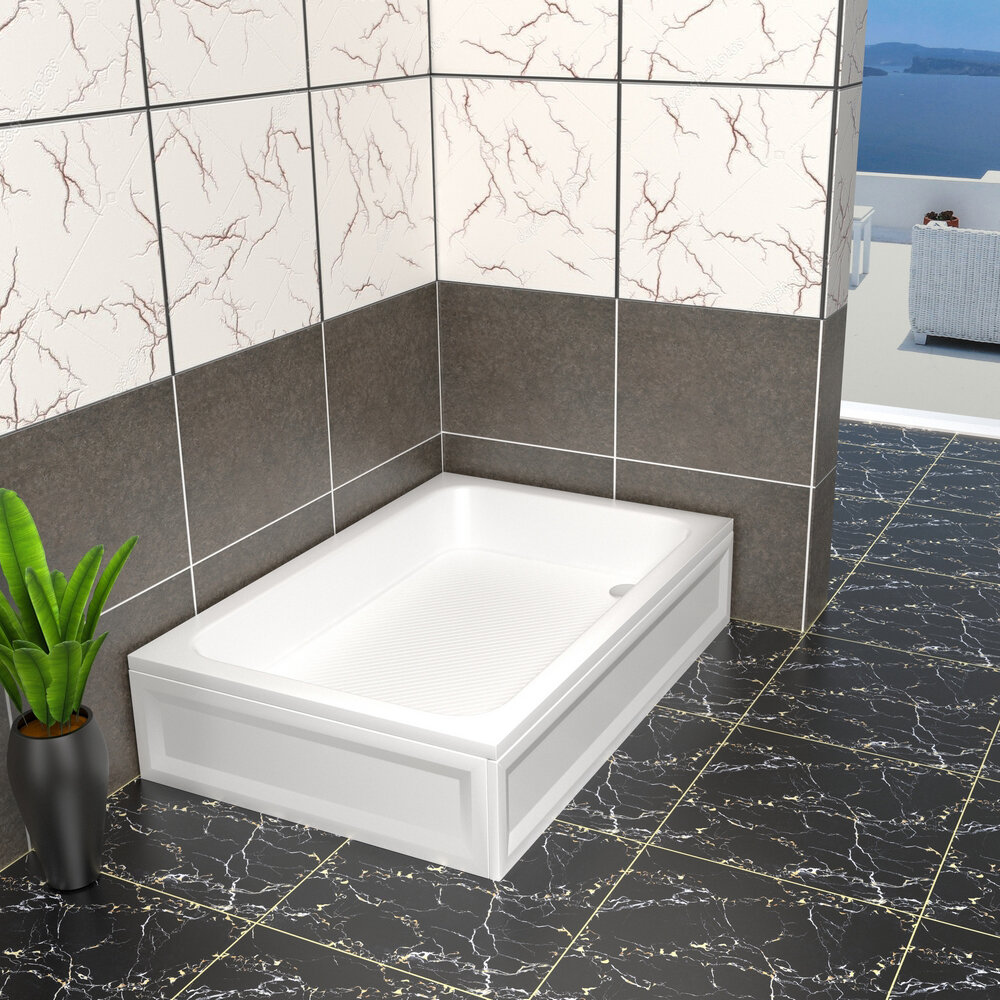 Душевой поддон прямоугольный RGW B/CL-S, 16180282-51, 80*120*15 h 27