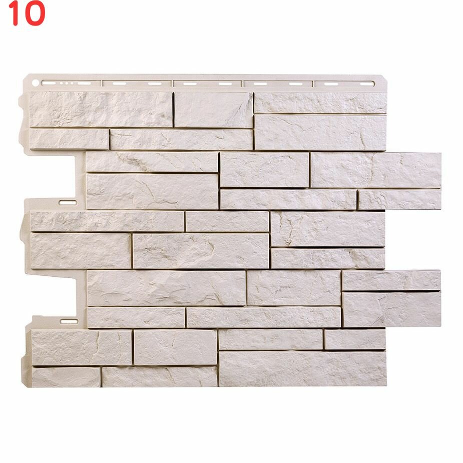 фото Панель фасадная Шотландия 796х591 мм кремовая (10 шт.)