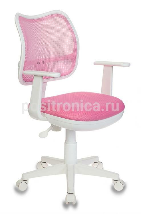 Кресло детское Бюрократ Ch-W797, обивка: сетка/ткань, цвет: розовый/розовый TW-13A