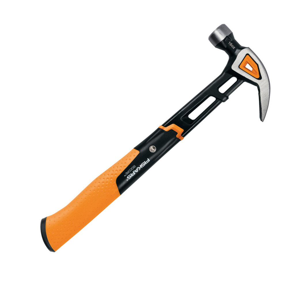 Молоток-гвоздодер Fiskars M, двухкомпонентная рукоятка, 455 г