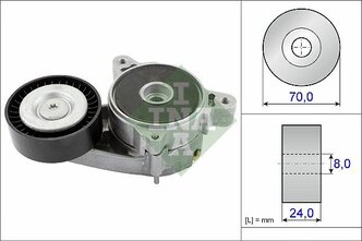 Натяжитель приводного ремня Mitsubishi Lancer VIII/Lancer VIII Sportback/Outlander II 05>12 Jeep Compass/Patriot 06>17 Chrysler Sebring 07>10 Dodge Avenger/Caliber/Journey 06>11 INA 534036110