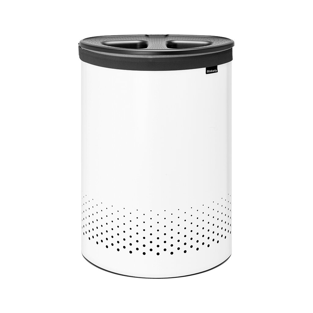 Корзина для белья Brabantia двойная, 55л, белая 304903