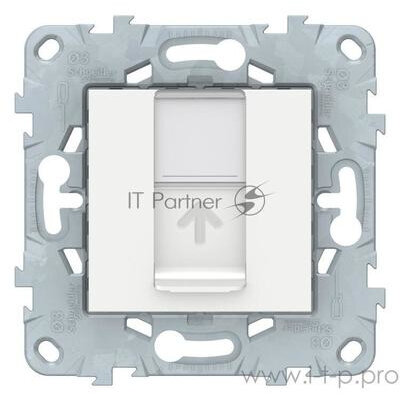 Механизм розетки компьютерная Unica RJ45 одиноч. кат.5е UTP бел. SchE NU541118 NU541118