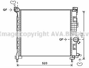 Радиатор Opel Meriva B 10>15 AVA COOLING SYSTEMS OL2561