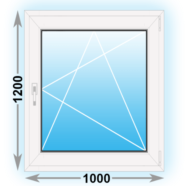 Пластиковое окно Veka WHS одностворчатое 1000x1200 (ШxВ)