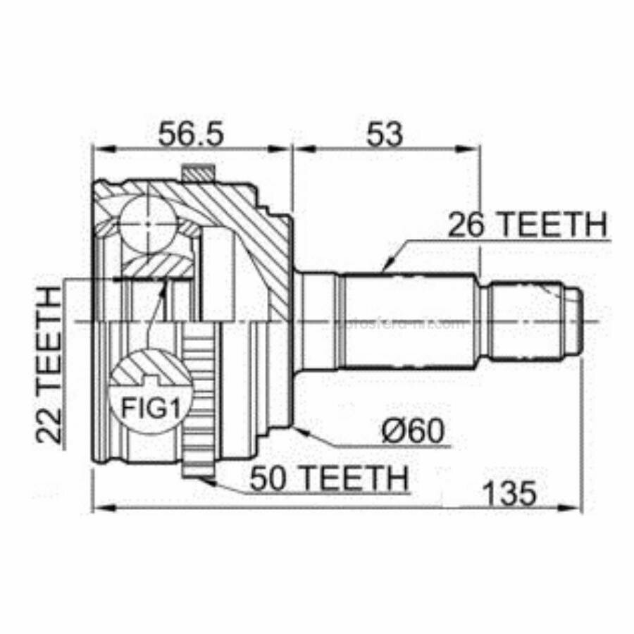 HDE 106001 ШРУС вала приводного наружный