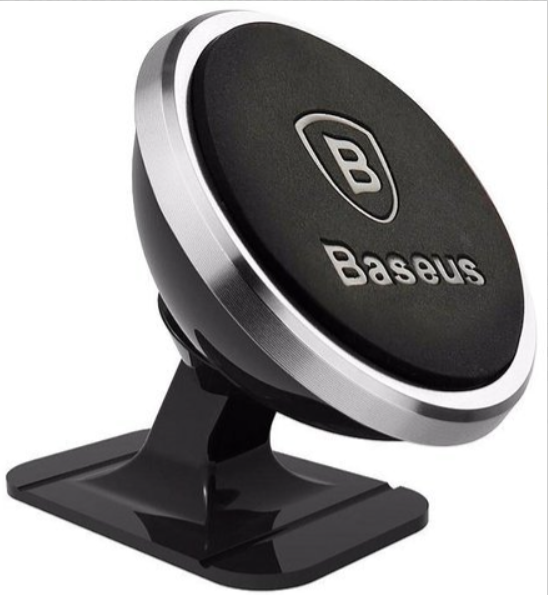 Магнитный автодержатель Baseus 360-degree Rotation Magnetic (на торпедо), Silver (SUGENT-NT0S)