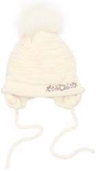 Детская шапка PILGUNI p17-201ST молочная, размер 50 (86)