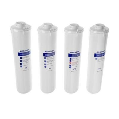 Система для фильтрации воды"Аквафор" Кристалл Эко Н, К3/КН/К7В/К7, 4-х ступенчатый, с краном, 2.5 л/