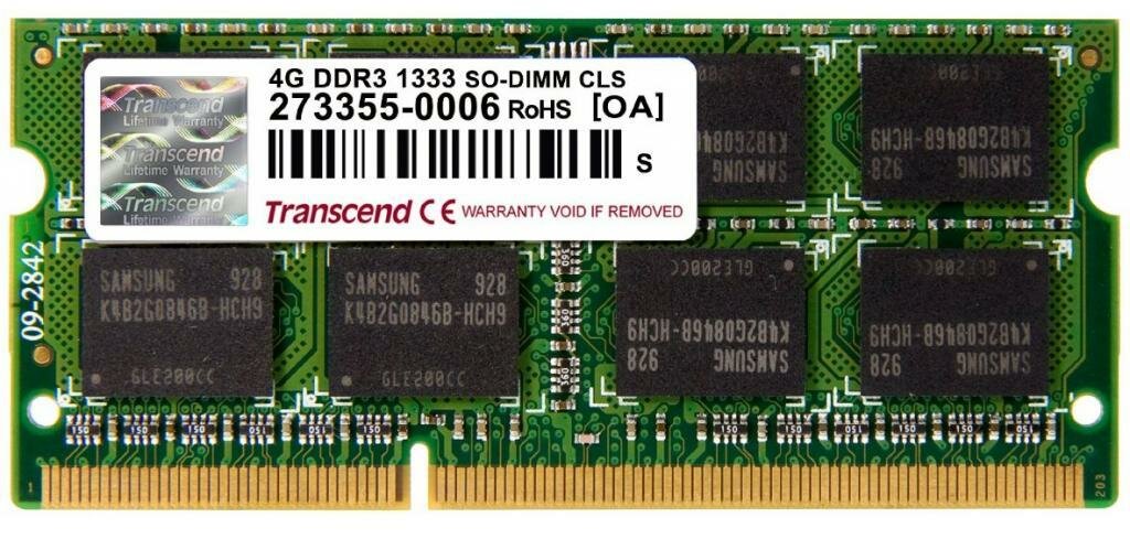     Transcend TS512MSK64V3N SO-DIMM 4Gb DDR3 1333 MHz TS512MSK64V3N