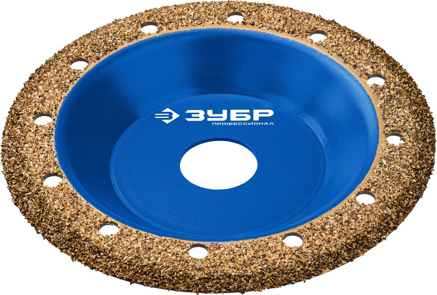 фото ЗУБР №1 мелкое зерно, 125 мм, ВК8, наклонная обдирочно-шлифовальная чашка, Профессионал (33435-1)