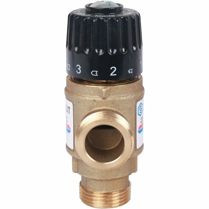 STOUT SVM-0120-164320 STOUT Термостатический смесительный клапан для систем отопления и ГВС 3/4" НР 20-43°С KV 1,6 — фото 2