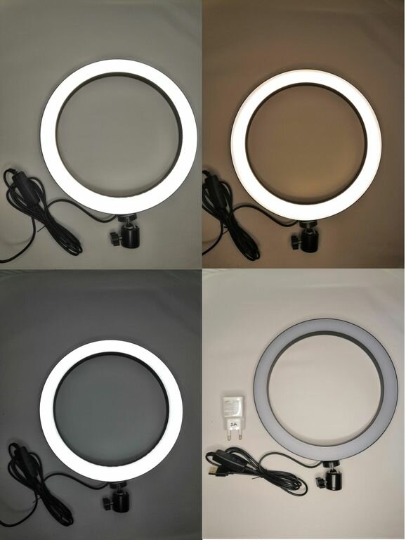 фото Кольцевая лампа, круглая лампа Luxe (3 вида света и регулировка яркости)