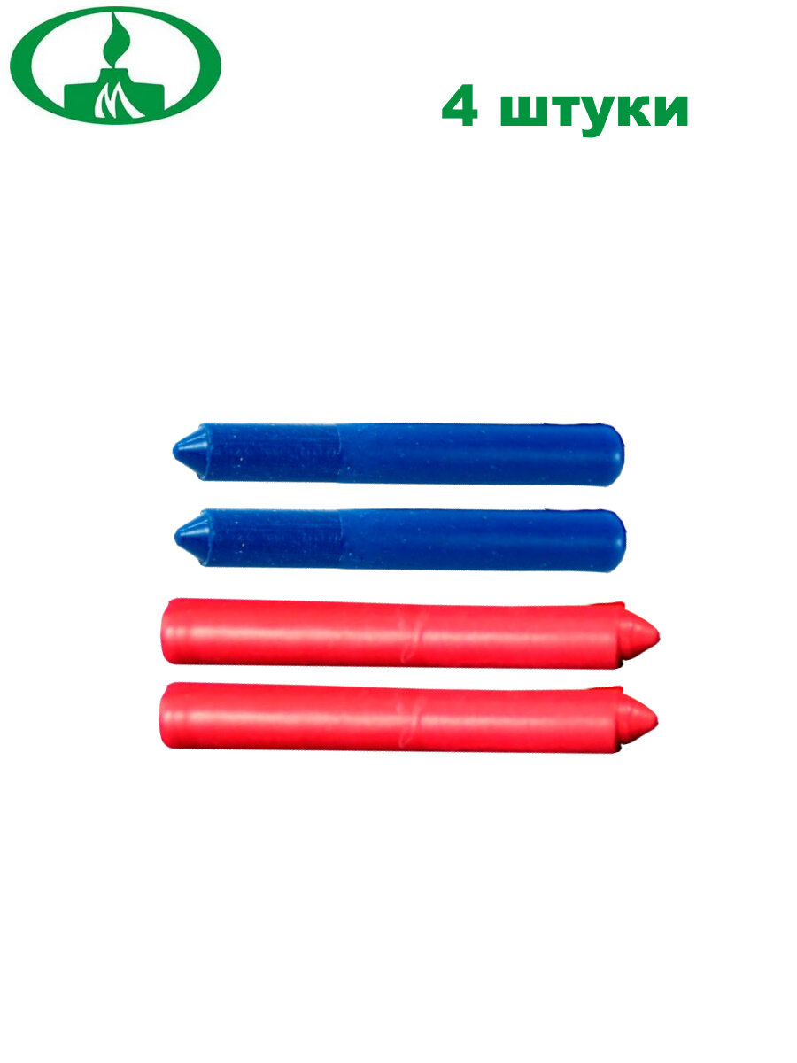 Набор карандашей по стеклу Vitrograf 2 красных + 2 синих