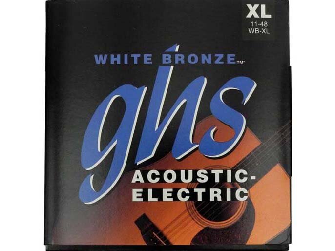 Струны для акустической гитары GHS Струны металлические GHS WB-XL White Bronze 11-48