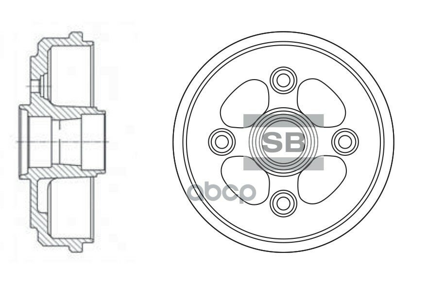 Sd3011_барабан Тормозной! Daewoo Matiz 0.8/1.0 98> Sangsin brake арт. SD3011