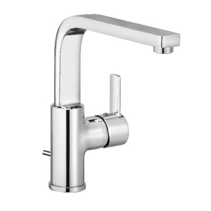 Смеситель для раковины Kludi Zenta высокий, донный клапан, хром 420250575