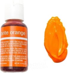 Краска Оранжевый неон гелевая Neon Brite Orange Liqua-Gel Chefmaster, 20 гр.