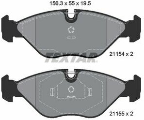 Колодки тормозные дисковые передние Saab 9000 84>98 TEXTAR 2115402