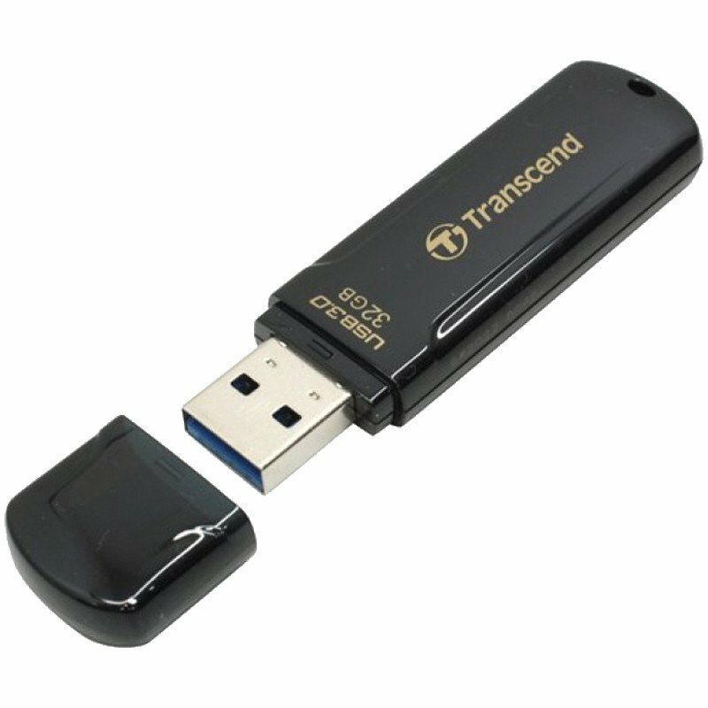 Память Transcend "JetFlash 700" 32Gb, USB 3.0 Flash Drive, черный TS32GJF700