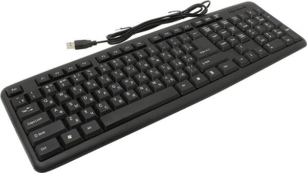 Клавиатура Defender #1 HB-420 RU, проводная, мембранная, 107 клавиш, USB, 1.5 м, черная Defender 456