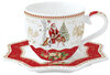 Чашка с блюдцем Новогодние сувениры Объем: 250 мл Easy Life (Nuova R2S) - изображение