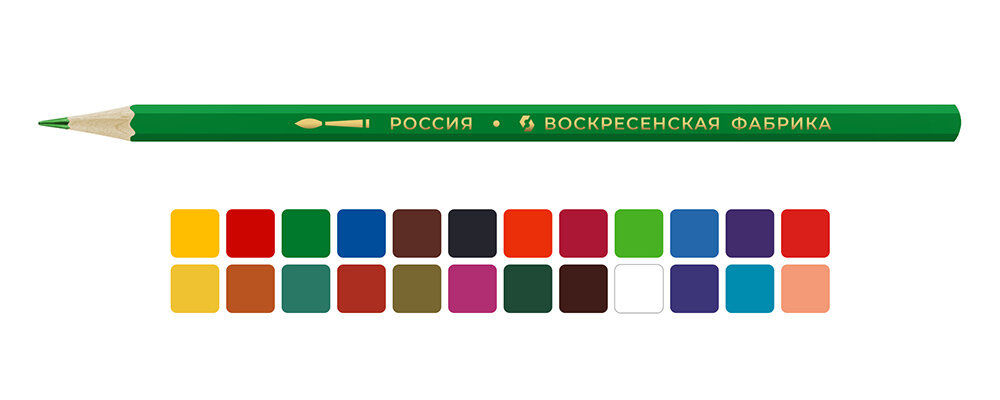 Карандаши цветные акварельные Дарья, 24 цвета ВКФ - фото №2