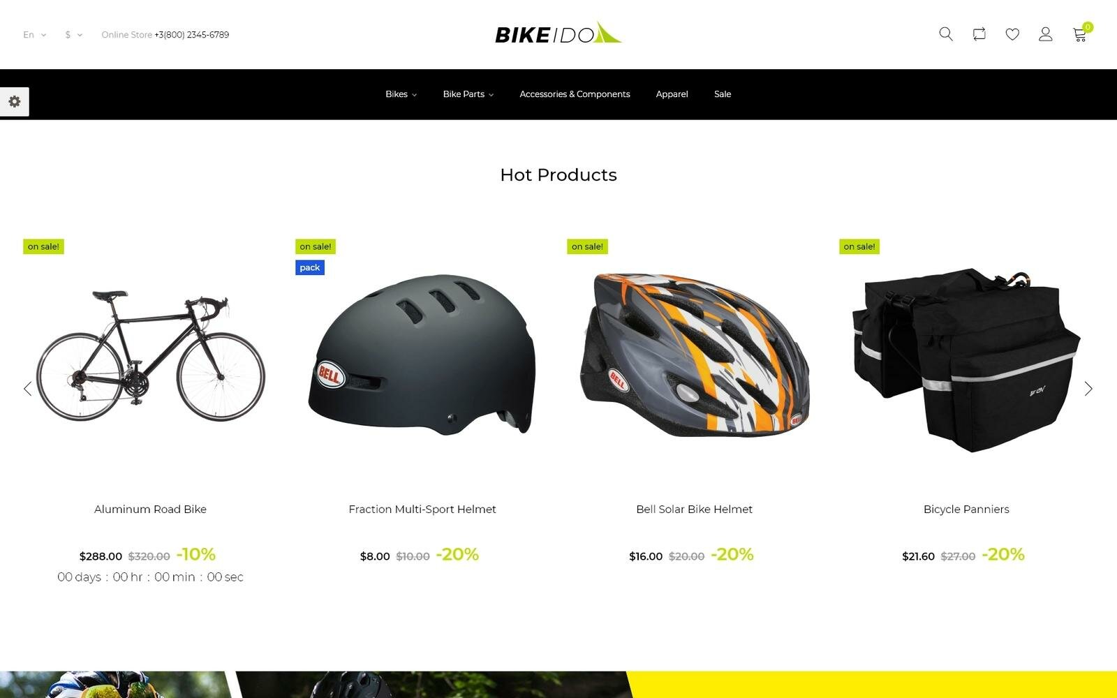 BikeIdol - Bike Shop Тема PrestaShop