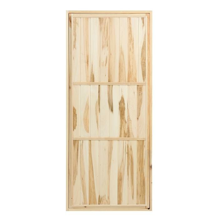 Дверь для бани и сауны "Эконом", липа 180×80см - фотография № 2