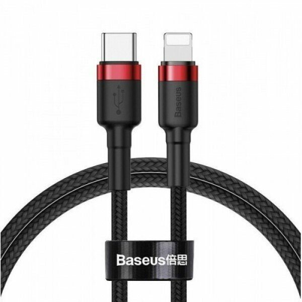 Кабель Baseus Cafule Cable Type-C на iphone PD 18W 1m CATLKLF-91 (Красно-черный)