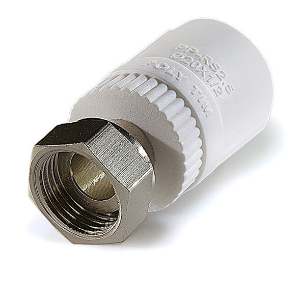 фото TIM PP-R Муфта комбинированная с накидной гайкой 25*1/2 Tpp3051.0.02502