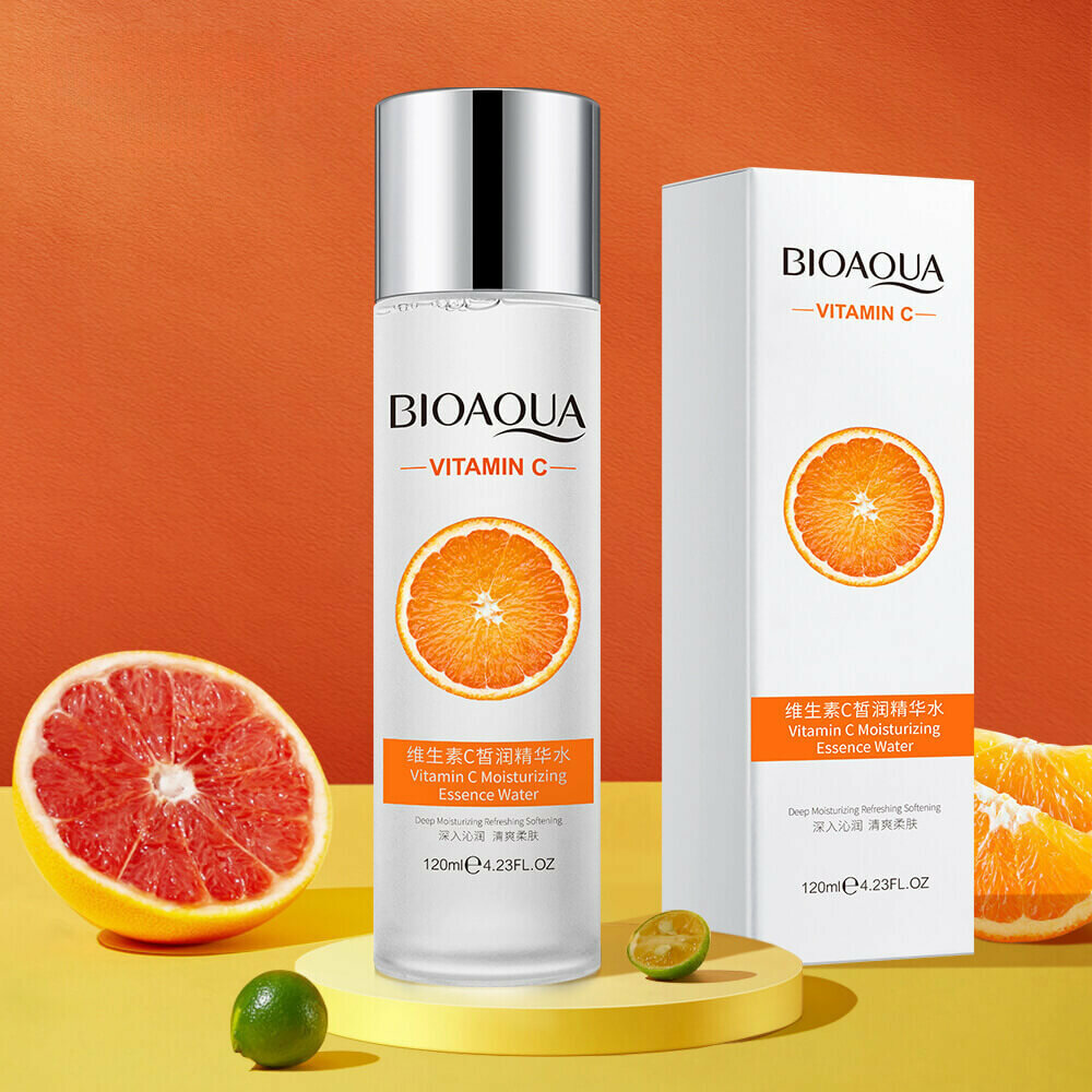 Осветляющий тонер для лица Bioaqua "Vitamin C" с витамином C для выравнивания тона кожи 120 мл.