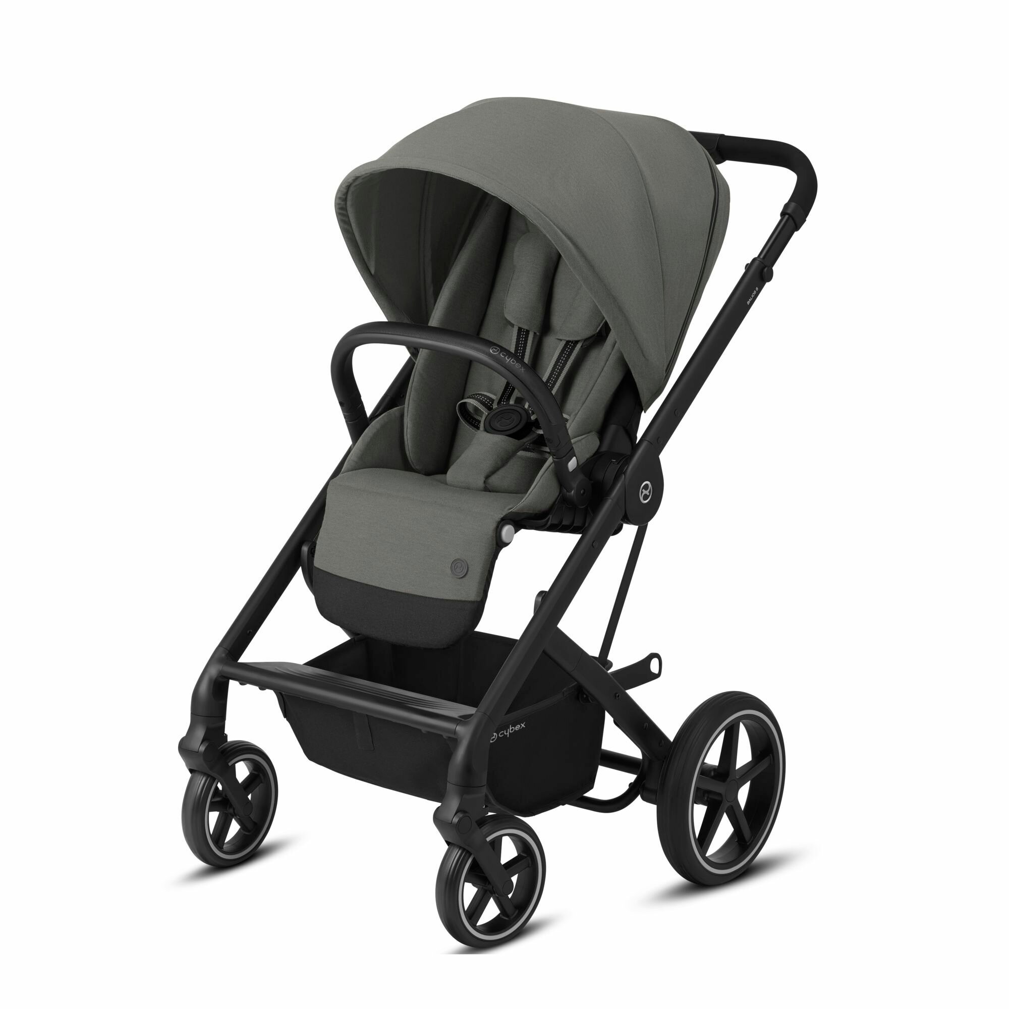 Прогулочная коляска Cybex Balios S Lux Soho Grey/black frame (с дождевиком)