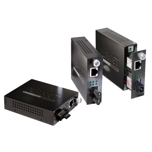 Медиа конвертер PLANET FST-801 10/100Base-TX to 100Base-FX (ST) Smart Media Converter - 2 км